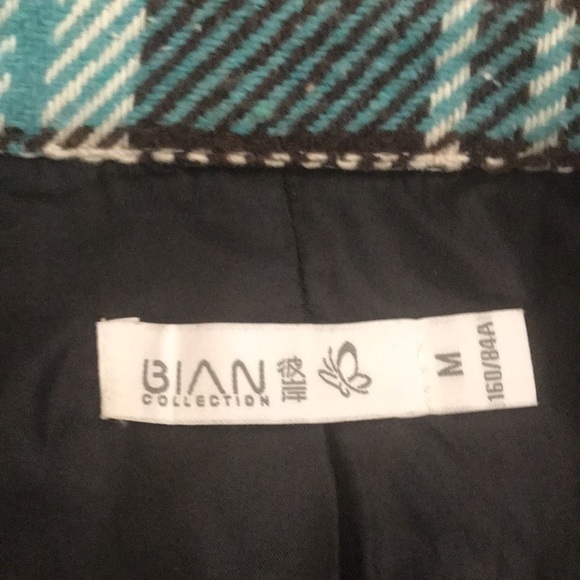 Bian Collection Blue Plaid Coat - Picture 3 of 3